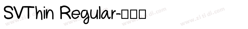 SVThin Regular字体转换